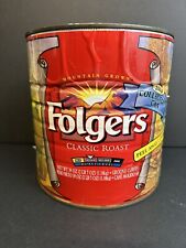 Rare Folgers 39oz Collectors Edition Coffee Can Peel Away Label Harvest Scene picture