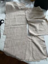 9x 19, 15x29 pcs silk heavier linen weave vint natural 2 pieces fabric remnant picture