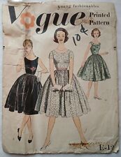 1958 Vogue Pattern E-12  Young Fashionables Printed Patterns, Skirts picture
