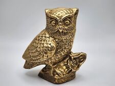 Vintage MCM Brass Owl Figurine 4.5