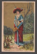 [B69121] 1880's TRADE CARD CARTER'S LITTLE LIVER PILLS picture