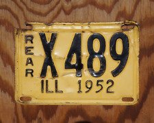 1952 Illinois TRUCK License Plate # X 489 picture
