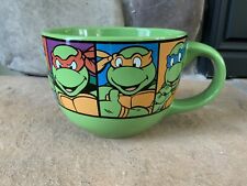 Rare Teenage Mutant Ninja Turtles Oversized Soup Mug Handled Bowl Green 2013 picture