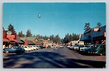 Old cars Stores The Village Main Street Big Bear California P770 picture