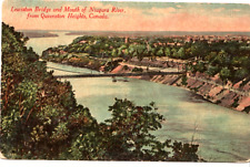 Lewiston Bridge & Niagara River from Queenston Heights Canada Postcard 1910 A12 picture