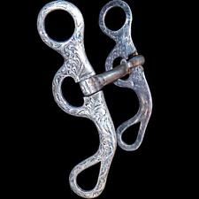 Sterling Silver Stainless Steel Loose Cheek Unmarked Argentine Snaffle Bit 5 in picture