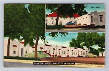 Gillette WY-Wyoming, Gillette Motel, Advertising, Vintage c1958 Postcard picture