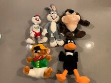 VINTAGE 1989 90s Warner Bros Mixed Plush Lot Of 5 Taz Bugs Bunny Daffy Duck picture