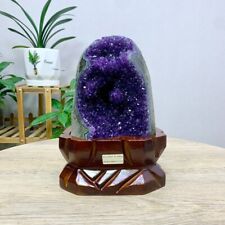 9.25lb Top Natural Amethyst geode quartz Butterfly wing crystal specimen+stand picture