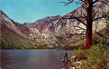 Mount Morrison Convict Lake California Fishing Scenic Mountains Chrome Postcard picture