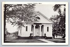 Granby MA Massachusetts Library Vintage Postcard View Chrome Unused picture