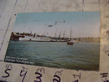 Orig Vint post card 1905 WATER FRONT FROM BREWER, BANGOR MAINE SHIPS picture