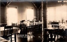 Indian Lake, NY Chimney Mt House Dining Room RPPC Real Photo Postcard J466 picture