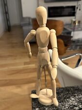 Artist Model Figure Jointed Articulated Carved Wood Mannequin Art 13” picture