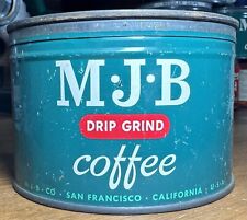 Vintage M.J.B MJB COFFEE 1 LB Tin Can Drip Grind San Francisco California picture