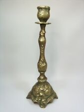 Vintage Antique Ornate Cast Brass Victorian Style Candlestick 11
