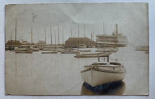1906 MA RPPC Real Photo Postcard Nantucket Wharf Steamer Gay Head steamship boat picture