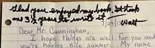 WALT CUNNINGHAM Signed Handwritten Note Apollo 7 NASA Astronaut  (1932-2023) picture