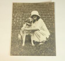 Vintage Pretty Girl with Dog Photo 10