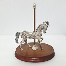 Vintage 1987 Jeweled Knight Pewter Carousel Horse Figurine Chilmark USA Limited picture