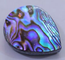 23 CT NATURAL BLUE RAINBOW FIRE ABALONE SHELL PEAR CABOCHON AUS GEMSTONE EM-263 picture