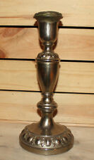Antique hand made engraved metal candlestick picture