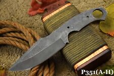 Custom Hammered Spring Steel 5160 Blank Tactical Hunting Knife,No DamascusP351-H picture
