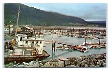 Postcard Seward Harbor, Silver Salmon Derby, Alaska AK 1960's D103 picture