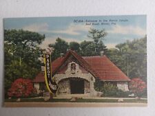 Postcard Vintage Entrance To Parrot Jungle Miami Florida Park  Animals Linen picture