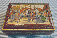 Large Vtg Lebkuchen Cookie Tin Schmidt Kaiser Charles II Nurnberg Horseback picture