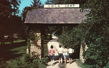 Postcard IL Port Byron Illinois Archie Allen YWCA Camp Chrome Vintage PC G9680 picture
