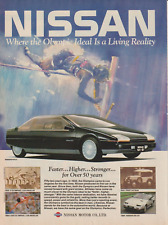 Vintage Car Print Ad - 1984 Nissan NX-21 Olympic Ideal Nissan Datsun History VG picture