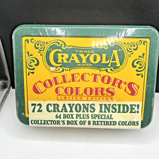 Vintage Sealed Crayola Collectors Colors Limited Edition Tin 72 Crayons picture