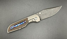 Reate Wehr Knives Lukas P Custom Knife Titanium/Micarta Inlay W Zircuti Hardware picture
