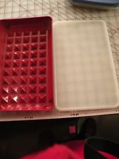 Vintage Tupperware RED Paprika 1292-8 Rectangular Cold Cuts Deli Bacon Keeper picture