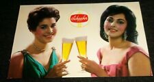 RARE Schaefer Beer 1950's Beautiful Latino Women Vintage Trade Card PostcardSIZE picture