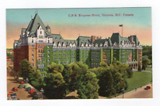 Linen Postcard, C.P.R. Empress Hotel, Victoria, B.C., Canada picture