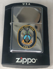 Zippo Lighter USS IWO JIMA LHD 7 Uncommon Valor Sealed Never Fired 2006 + Case picture