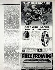 1981 Bob Hurricane Hannah Hi Point Red Dot Knobbies Motocross Tires - Vintage Ad picture