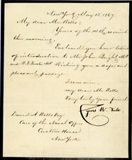 CYRUS W. FIELD - MANUSCRIPT LETTER SIGNED 05/15/1867 picture