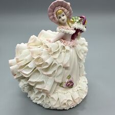 Irish Dresden Porcelain Lace Henrietta Figurine PPI/8147 Pink 6 1/2