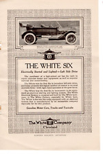 ANTIQUE Print Ad CAR THE WHITE SIX Left Side Drive ELECTRIC Start Harper's 1913 picture
