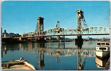 VINTAGE POSTCARD DUNN MEMORIAL BRIDGE AT ALBANY NEW YORK POSTED 1961 picture