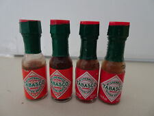 4 Vintage Miniature Tabasco Sauce  MCILHENNY & CO. Bottle Mini Pepper Sauce picture