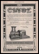 1926 Clyde Iron Works Co. Duluth Minnesota Electric Capstan Car Puller Print Ad picture