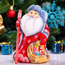 Wooden hand carved Russian Santa Claus Figurine 6