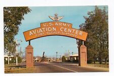 Chrome Postcard, Main Gate, U.S. Army Aviation Center, Fort Rucker, Alabama picture