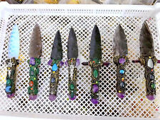 Custom-made dagger hand-made DIY Quartz Crystal knife wand point healing picture