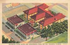 c1940s Aerial View Jefferson Court Hotel Apartments Cars Orlando FL P473 picture