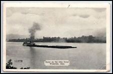 Postcard Scene On The Ohio River Wellsville OH H32 picture